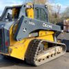 2017 John Deere 333G Skid Steer Crawler Track Loader Cab Aux Hyd QC