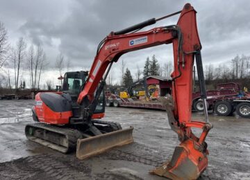2018 Kubota KX080-4S Mini Excavator Backhoe Cab Aux Hyd Thumb