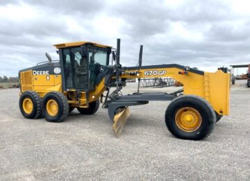 2017 John Deere 670GP 4WD Motor Grader Tractor Road 14' MB AC Cab PB