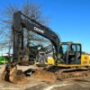 2012 John Deere 120D Hydraulic Excavator Tractor Cab Aux Hyd Thumb QC