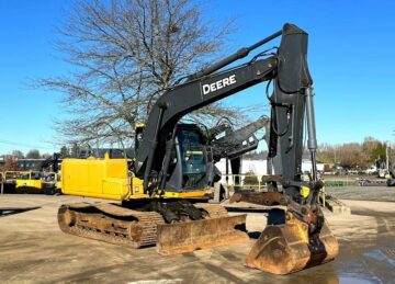 2012 John Deere 120D Hydraulic Excavator Tractor Cab Aux Hyd Thumb QC